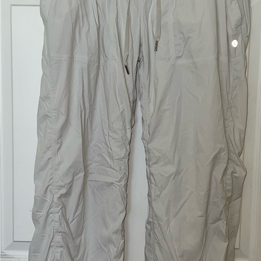 White Lululemon dance studio pants